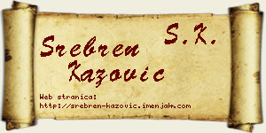 Srebren Kažović vizit kartica